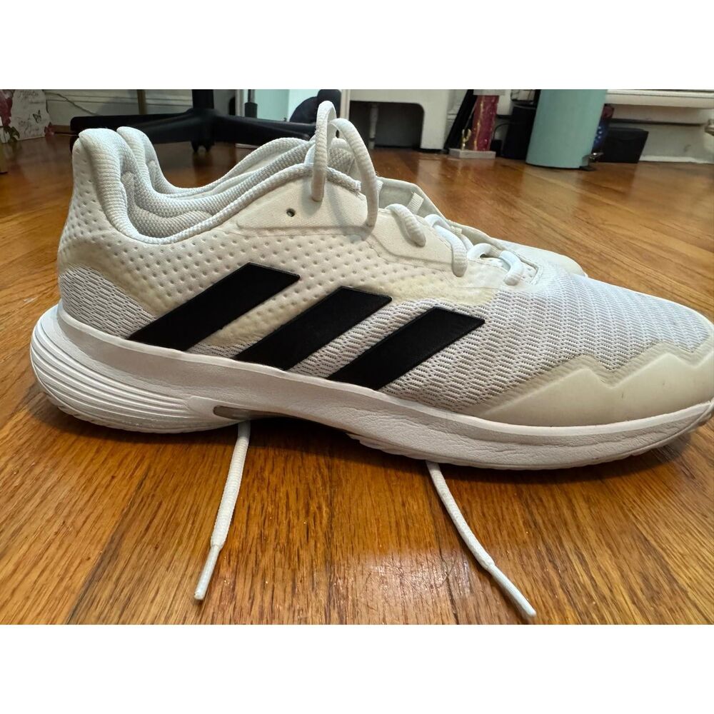adidas CourtJam Control M Men's Tennis Shoes White Black Size 12.5